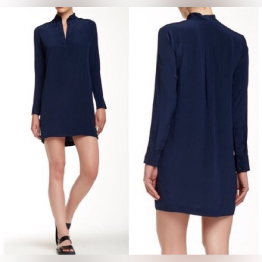 EUC- Vince 100% Silk Split Neck Tunic / Mini Dress w/POCKETS 🤗